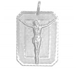 Ficha técnica e caractérísticas do produto Pingente Placa Com Cristo Em Prata Pura