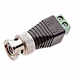 Plug Adaptador Bnc para Borne Conector Cftv - Pacote com 10 Peças