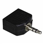 Plug Adaptador P2 Estéreo para 2 Jack J2 Estéreo - Pacote com 10 Peças