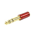 Ficha técnica e caractérísticas do produto Plug Adaptador P2 / P10 Vermelho - Santo Angelo