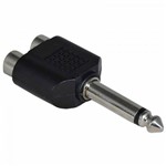 Ficha técnica e caractérísticas do produto Plug Adaptador P10 Mono para 2 Jack RCA - Pacote com 10 Peças - Importado