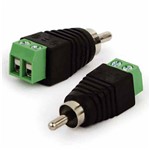 Plug Adaptador Rca para Borne Conector Cftv - Pacote com 10 Peças