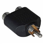 Ficha técnica e caractérísticas do produto Plug Adaptador RCA para 2 Jack RCA - Pacote com 10 Peças - Importado