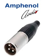 Ficha técnica e caractérísticas do produto Plug Amphenol Xlr 3p Macho Ac3mm
