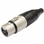 Ficha técnica e caractérísticas do produto Plug Canon XLR Fêmea - Amphenol (AC3F)