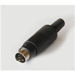 Ficha técnica e caractérísticas do produto Plug Mini Din Macho 4 Pinos Preto 81413 Genérico