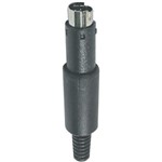 Ficha técnica e caractérísticas do produto Plug Mini DIN Macho 4 Pinos Preto 81413 Generico
