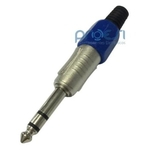 Ficha técnica e caractérísticas do produto Plug P10 metálico Estéreo, Azul
