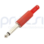 Ficha técnica e caractérísticas do produto Plug P10 Mono Plástico - Vermelho