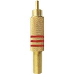 Ficha técnica e caractérísticas do produto Plug RCA Macho 6/7mm Tarja Vermelha com Mola - Genérico