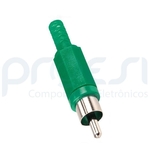 Ficha técnica e caractérísticas do produto Plug RCA Plástico - Verde