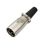 Plug XLR Macho FTG Metal 1020 - Cromado