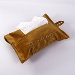 Ficha técnica e caractérísticas do produto Poliéster Nordic estilo do bordado Velvet Tissue Box Tissue Tecido bordado Capa Bag