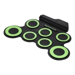 Ficha técnica e caractérísticas do produto LAR Portable USB Eletrônico Tambor Digital 7 Pads Arregace Kit Drum Set Silicone elétrica Drum Pad com Pedal baquetas Pé