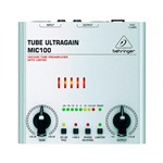Ficha técnica e caractérísticas do produto Pré Amplificador Behringer Tube Ultragain Mic100 Profissional