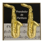 Ficha técnica e caractérísticas do produto Prendedor Partitura Hinário Clipet Saxofone Paganini PPT085