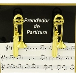 Prendedor Partitura Hinário Paganini Clipet Trombone PPT088