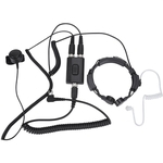 Ficha técnica e caractérísticas do produto Professional garganta Mic Microfone Covert acústico tubo fone de ouvido Fone de ouvido com PTT