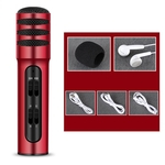 Ficha técnica e caractérísticas do produto Professional Telefone microfone condensador microfone Karaoke Mic para o Live