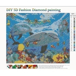 Ficha técnica e caractérísticas do produto Q276 Dolphin Diy Diamante Pintura Pintura In¨ªcio Sala Cross Stitch