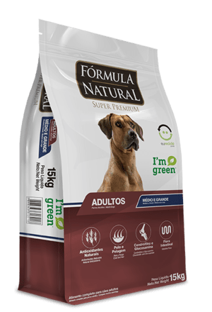 Ficha técnica e caractérísticas do produto Ração Fórmula Natural Cães Adultos Médio e Grande - 15kg