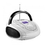 Ficha técnica e caractérísticas do produto Rádio Portátil Boombox Bluetooth 15W MP3 FM Branco e Preto Sp185 Multilaser