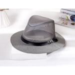 Ficha técnica e caractérísticas do produto Homens Verão malha All-jogo oco proteção UV Chapéus Jazz britânico Hat Gostar