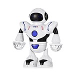 Robô Eletrônico Espacial Dança Robô com Música Led Light Ht