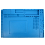Ficha técnica e caractérísticas do produto FLY S-160 45x30cm isolamento térmico Silicone Pad Desk Mat plataforma de manutenção para Repair Station solda BGA com a Seção magnético (azul) Manual tools