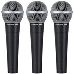 S 580 3p - Kit C/ 3 Microfones C/ Fio de Mão S5803p Waldman