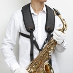 Ficha técnica e caractérísticas do produto Sax Saxofone Ajustável Macio Algodão Acolchoado Alça De Ombro Com Gancho Fecho