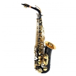 Saxofone Alto Jahnke JSAH001 Preto Laqueado Mi Bemol