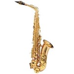 Ficha técnica e caractérísticas do produto Saxofone Alto Michael Dourado Wasm48 em Eb com Case Mochila