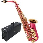 Ficha técnica e caractérísticas do produto Saxofone Alto SA500 TPK Eagle Rosa/Dourado em Mib com Case