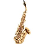 Saxofone Curvo Sopranino Hofma Hsp408 Sib + Case Luxo