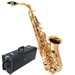 Ficha técnica e caractérísticas do produto Saxofone Eagle Alto SA501 em Mib Laqueado com Case