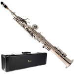 Ficha técnica e caractérísticas do produto Saxofone Eagle Soprano SP502 N em Mib Niquelado com Case