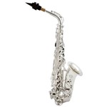 Saxofone Milano Niquelado Prateado Premium Kit
