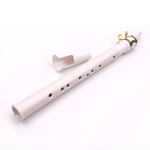 Ficha técnica e caractérísticas do produto Saxofone pequeno do saxofone portátil do saxofone branco do bolso com instrumento de sopro do saco levando