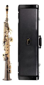 Saxofone Soprano Eagle Sib SP502 Black Ônix Case Extra Luxo