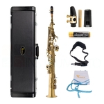 Ficha técnica e caractérísticas do produto Saxofone Soprano Eagle SP 502 VG Corpo Envelhecido Original