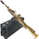 Ficha técnica e caractérísticas do produto Saxofone Soprano Eagle Envelhecido Case Luxo Sp502vg