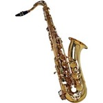 Saxofone Tenor Shelter Sgft6435l Laqueado Dourado em Bb com Estojo