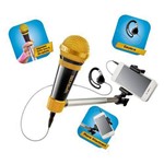 Ficha técnica e caractérísticas do produto Selfie Mic Microfone para Karaoke com Pau de Selfie Preto Estrela 00013