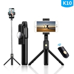 Ficha técnica e caractérísticas do produto Bastão de selfie Selfie vara tripé suporte extensível com Bluetooth remoto suporte do telefone rotativo 360 °