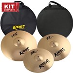 Set de Pratos Bateria HXSET3 13 16 20 Bronze B8 Krest com Bag - Krest Cymbals