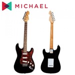Ficha técnica e caractérísticas do produto SHOW ROOM Guitarra Strato 3 Single Metallic All Black GM217N BT - Michael