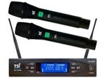 Ficha técnica e caractérísticas do produto Sistema de Microfone Sem Fio Duplo de Mão com 200 Canais UHF TSI 8299-UHF