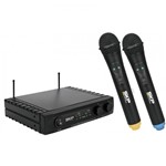 Ficha técnica e caractérísticas do produto Sistema de Microfone Sem Fio Duplo Skp Uhf 261 - Skp Pro Audio
