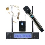Ficha técnica e caractérísticas do produto Sistema Microfone sem Fio BR8000-CLI-UHF Headset e Mão - TSI